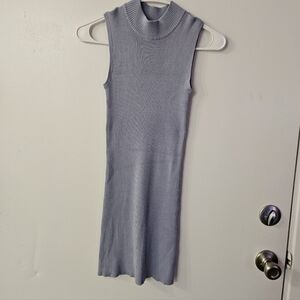 Forever 21 Sleeveless Ribbed Midi Dress Baby Blue